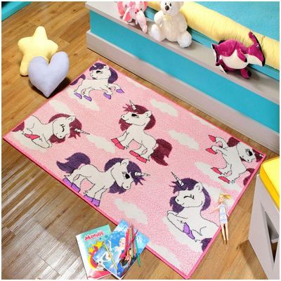 Tapete Infantil 1,00 X 1,50 Antiderrapante Quarto Cinza I-82
