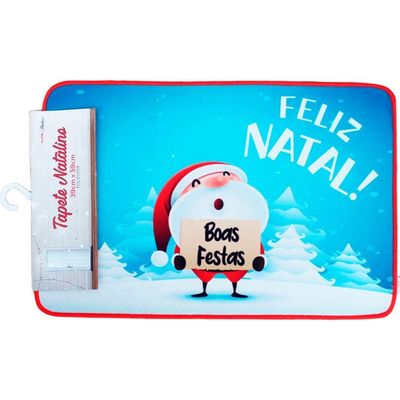 Tapete Capacho Porta Enfeite Boas Festas Decoração 39x59cm