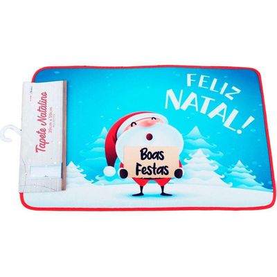Tapete Capacho Porta Enfeite Boas Festas Decoração 39x59cm