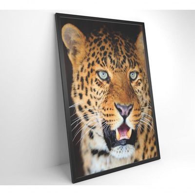 Quadro Decorativo Onça Pintada 60x90 Cm Vidro Impresso