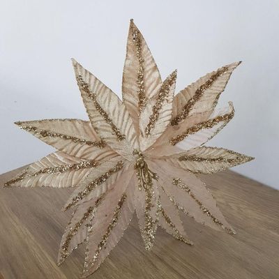 Flor Artificial Veludo E Voal 30cm
