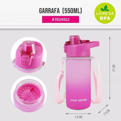 Garrafa 500ml Jacki Design Vibe Pink Rosa