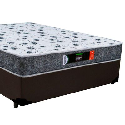 Cama Box Casal + Colchão Ortopédico Resistente Pró D28 Prime Colchões 138x188x60 Cor:marrom