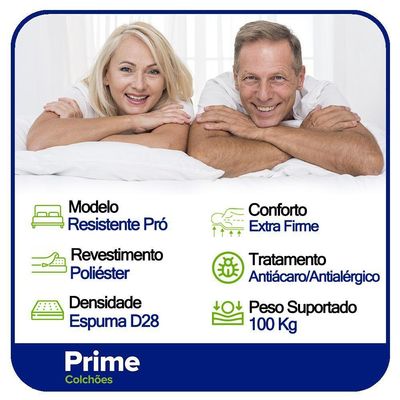 Cama Box Casal + Colchão Ortopédico Resistente Pró D28 Prime Colchões 138x188x60 Cor:marrom