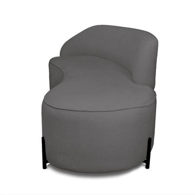Sofá 2 Lugares Orgânico 140cm Pé Ferro Pto Morgan Bouclê L01 - D'rossi Cor Grafite