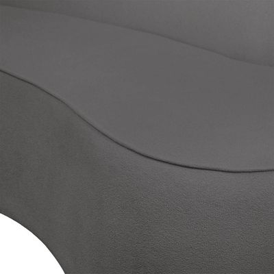 Sofá 2 Lugares Orgânico 140cm Pé Ferro Pto Morgan Bouclê L01 - D'rossi Cor Grafite