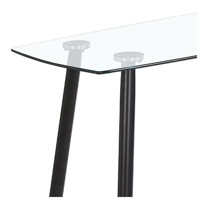 Mesa De Centro Aparador Escrivaninha 110 Cm Glass Preto Opt
