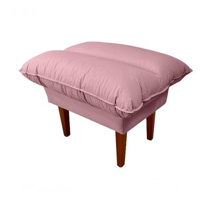 Sofá Cama Andorra Com Banqueta Corano 3 Lugares Reclinável Império Rosa 309