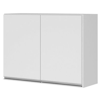 Kit área De Serviço E Lavanderia Com 02 Armários Aéreo 80cm 100% Mdf Branco - Abmaza