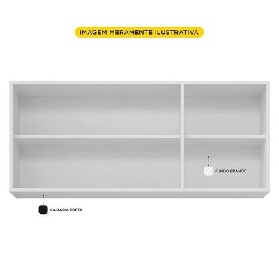Kit área De Serviço E Lavanderia Com 02 Armários Aéreo 120cm E 60cm 100% Mdf Preto - Abmaza
