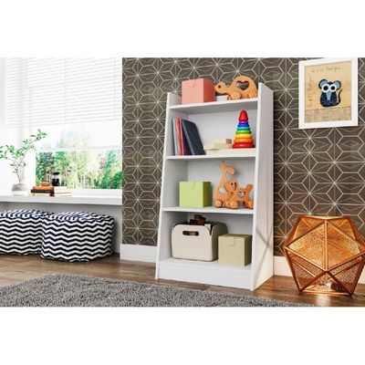Estante Montessori Infantil Multiuso 4 Prateleiras Branco