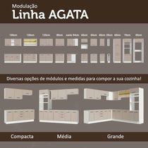 Kit Balcão E Armário Aéreo 80cm Branco/Crema