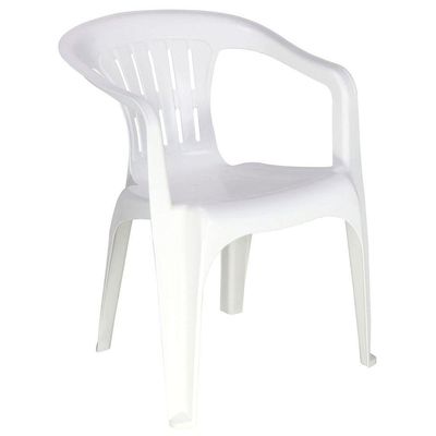 Cadeira Tramontina Atalaia Basic Com Braços Em Polipropileno Branco Tramontina