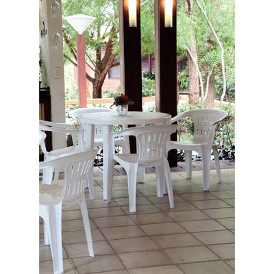 Cadeira Tramontina Atalaia Basic Com Braços Em Polipropileno Branco Tramontina