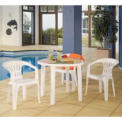 Cadeira Tramontina Atalaia Basic Com Braços Em Polipropileno Branco Tramontina