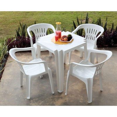 Cadeira Tramontina Atalaia Basic Com Braços Em Polipropileno Branco Tramontina