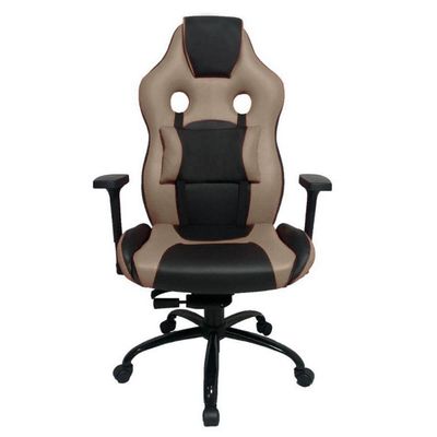 Cadeira Gamer Com Almofada Linha Gamer Racing Bege