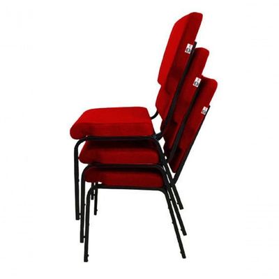 Cadeira Empilhável Para Igrejas Evangélicas Linha Church Vermelho