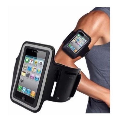Braçadeira Suporte Porta Celular Para Corrida Academia Exercício Preto