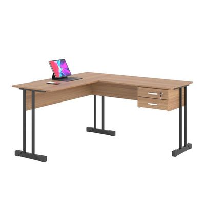 Mesa De Computador Em L Com Gaveta Lima Montana