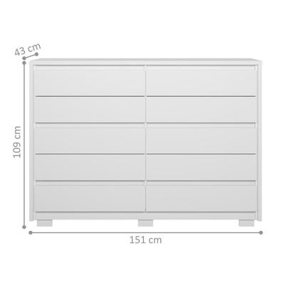 Gaveteiro Com 10 Gavetas Leópolis Branco