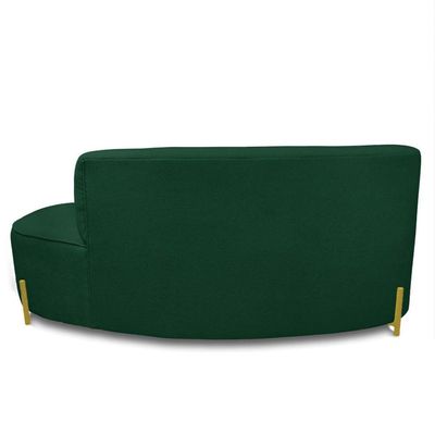 Sofá 3 Lugares Orgânico 180cm Pé Ferro Dou Morgan Bouclê L01 - D'rossi Cor Verde