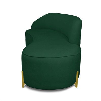 Sofá 3 Lugares Orgânico 180cm Pé Ferro Dou Morgan Bouclê L01 - D'rossi Cor Verde