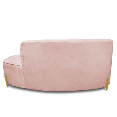Sofá 3 Lugares Orgânico 180cm Pé Ferro Dou Morgan Bouclê L01 - D'rossi Cor Rose