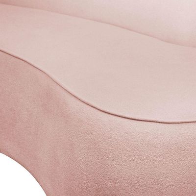 Sofá 3 Lugares Orgânico 180cm Pé Ferro Dou Morgan Bouclê L01 - D'rossi Cor Rose