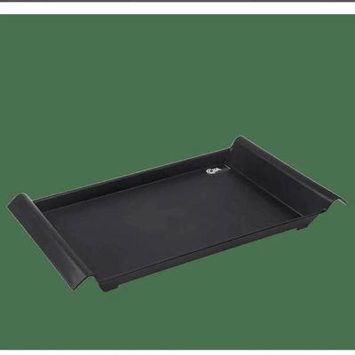 Kit 6 Bandejas de Servir com Alças 34x19cm Plástica Pretas Café da Manhã Coza Casual