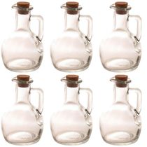 6 Galheteiros Servir Garrafa de Vidro Tampa Rolha Azeite 180ml Lyor Porta Condimentos de Mesa