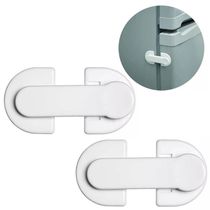 Kit 2 Trava Porta de Geladeira Adesiva Bebê Ordene Freezer Segurança Joy