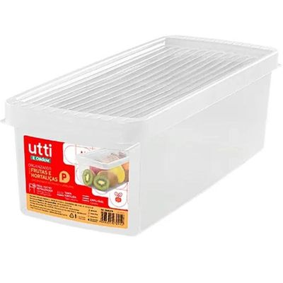 Kit 6 Organizadores de Geladeira 4,2L Legumes Verduras Tampa Ventilável Caixa Plástica