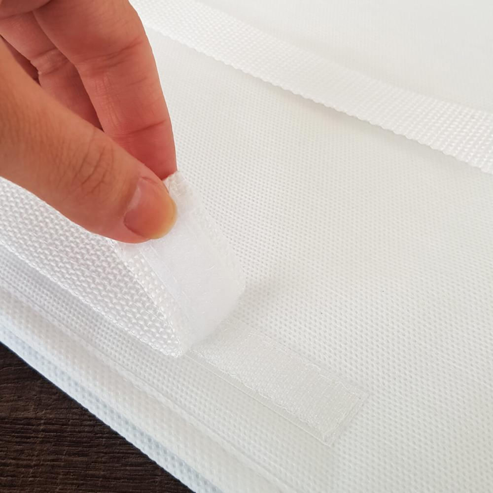 Cinta Organizadora em TNT Grande para Mantas Cobertas 26cm x 105cm Branco