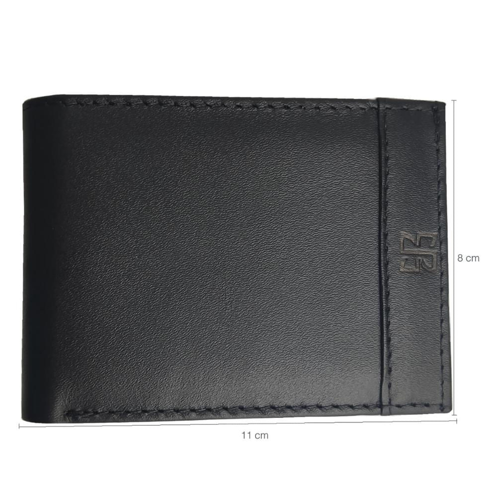 Carteira Porta Cartão Masculina de Couro Preta Documentos Veneza Briolly Slim