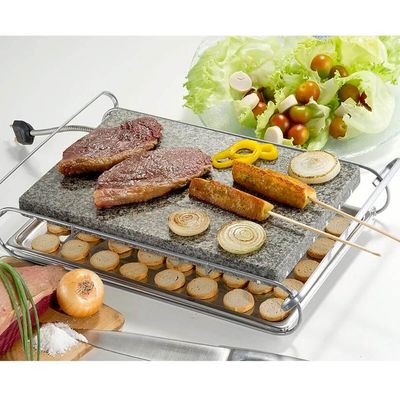 Grill Chapa Elétrica Grelha De Pedra Granito Para Cozimento Stone Grill Inox / 127v