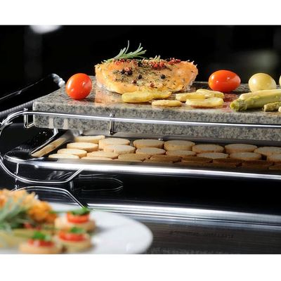 Grill Chapa Elétrica Grelha De Pedra Granito Para Cozimento Stone Grill Inox / 127v