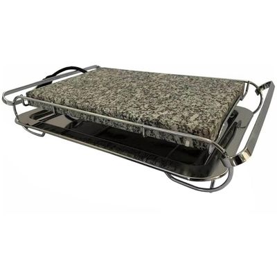 Grill Chapa Elétrica Grelha De Pedra Granito Para Cozimento Stone Grill Inox / 220v