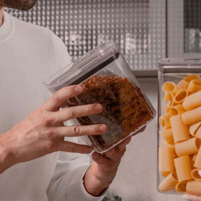 Kit 3 Potes Herméticos Vidro 3,5L 2,3L 1L Porta Mantimentos Alimentos Block Ou