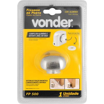 Fixador de Porta Magnetico Fp 500 Alumínio Fixador de Porta Vonder