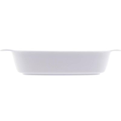 Kit 5 Travessas para Servir de Melamina Branca 23cm com Alças para Restaurantes Casa Milão Lyor
