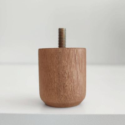 Conjunto de 7 Pés Baixos para Cama Box Kit Pé de Cama de Madeira 5cm Cor Mel