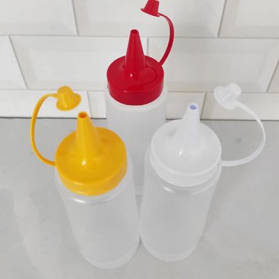 Bisnaga Plástica Lanchonete Ketchup Molhos 250ml Plasvale com Tampa Vermelha