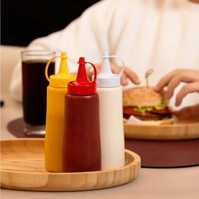 Bisnaga Plástica Lanchonete Ketchup Molhos 250ml Plasvale com Tampa Vermelha