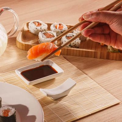 Kit 10 Bandejas de Bambu Retangulares para Cozinha 20x10cm Petisqueiras Multiuso Hire Lyor