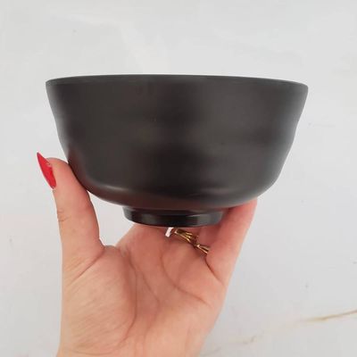 Bowl de Melamina Tóquio Lyor Preto 450ml Oriental Shimeji Yakisoba Pote Redondo