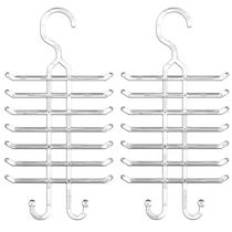 Kit 2 Cabides para Gravatas Cintos Suporte Organizador de Closets Armários Cristal