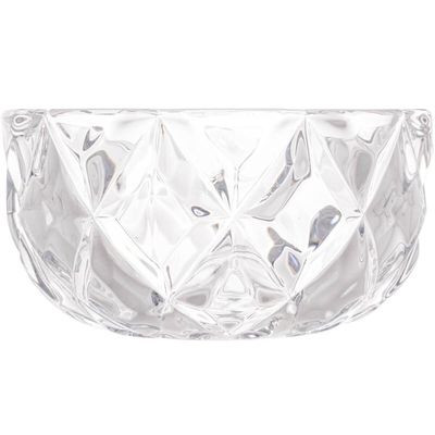 Conjunto 2 Bowls de Cristal Diamond Lyor 270ml para Frutas Petiscos Potinhos Decorativos