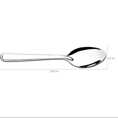 Kit 6 Colheres Grandes de Inox para Servir Arroz Molhos para Hotéis Restaurantes Taumer
