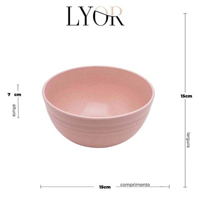 Bowl de Bambu Ecológico Cumbuca Grande 15x7cm Sortido Sobremesa Frutas Petiscos